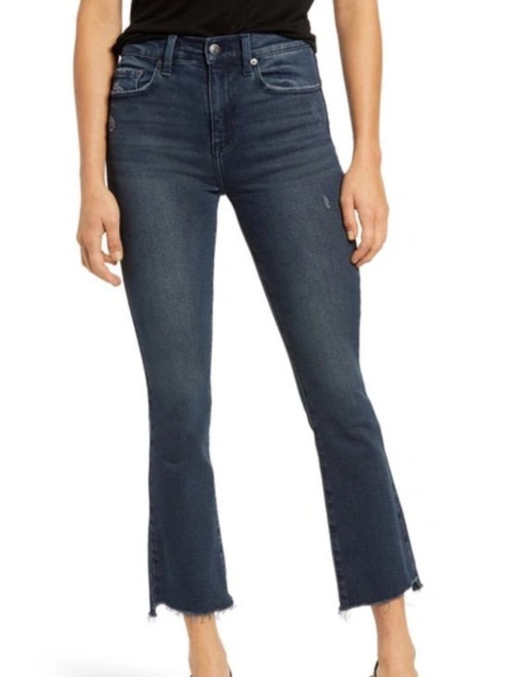 Pistola Lennon High Rise Crop Boot Jean Raw Hem Before Sunrise